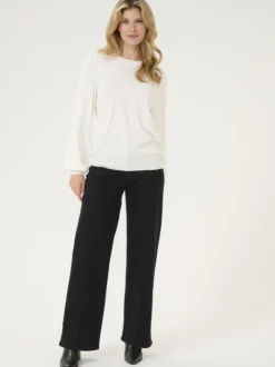 Kaffe Damen Strickpullover KAnanna in ecru