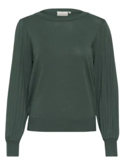 Kaffe Damen Strickpullover KAlone in grün