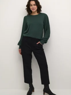 Kaffe Damen Strickpullover KAlone in grün