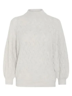 Kaffe Damen Strickpullover KArita in grau