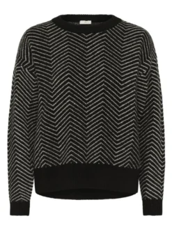 Kaffe Damen Strickpullover KAbitzy in schwarz