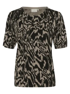 Kaffe Damen T-Shirt KAliz in schwarz taupe
