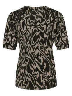 Kaffe Damen T-Shirt KAliz in schwarz taupe
