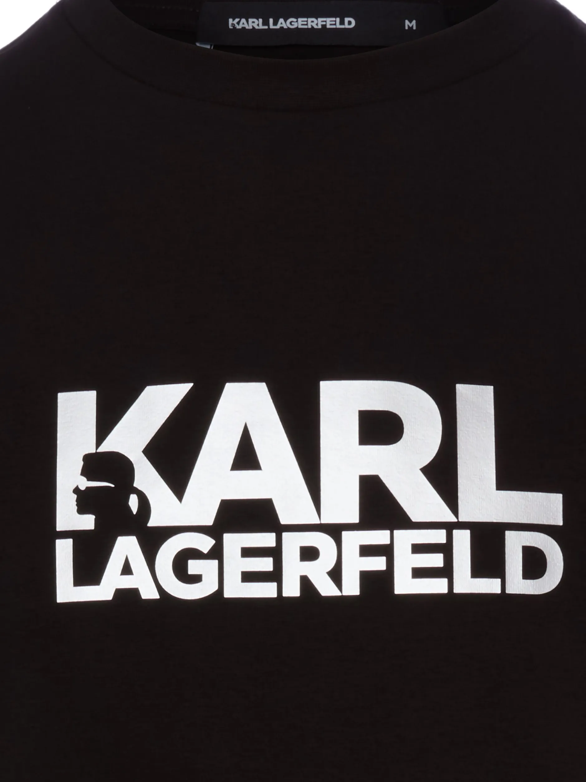 KARL LAGERFELD Herren T-Shirt in schwarz silber