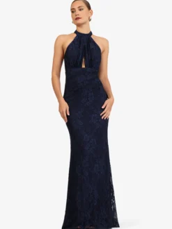 Kraimod Damen Abendkleid in blau - Länge: lang