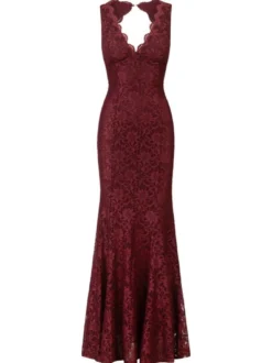Kraimod Damen Abendkleid in bordeaux - Länge: lang
