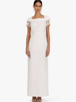 Kraimod Damen Abendkleid in weiß - Ausschnitt: Carmen