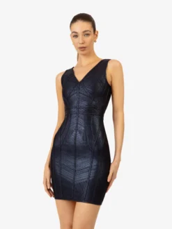 Kraimod Damen Bandage Kleid in marine - Länge: mittel