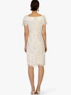 Kraimod Damen Cocktailkleid in weiß - Ausschnitt: Karree