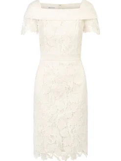 Kraimod Damen Cocktailkleid in weiß - Ausschnitt: Karree