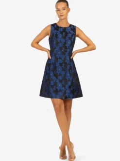 Kraimod Damen Cocktailkleid in blau schwarz