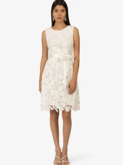 Kraimod Damen Cocktailkleid in weiß - Länge: mittel