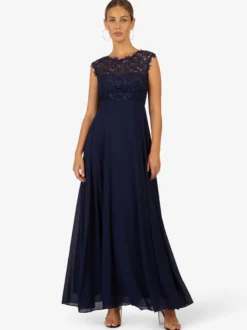 Kraimod Damen Kleid in blau - Ausschnitt: U-Boot