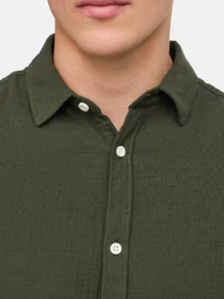 Kronstadt Herren Hemd Langarm - KSAvery in khaki