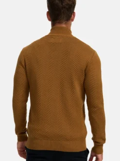 Kronstadt Herren Strickjacke - KSCarlo Zip in braun
