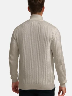 Kronstadt Herren Strickjacke - KSCarlo Zip in beige
