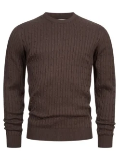 Kronstadt Herren Strickpullover - KSCable in braun