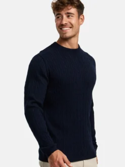 Kronstadt Herren Strickpullover - KSCable in blau