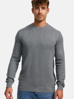 Kronstadt Herren Strickpullover - KSCarlo in hellgrau
