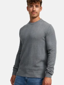 Kronstadt Herren Strickpullover - KSCarlo in hellgrau