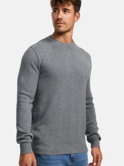 Kronstadt Herren Strickpullover - KSCarlo in hellgrau