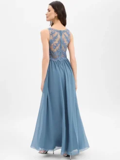 Laona Damen Abendkleid in blau - Ausschnitt: Rundhals