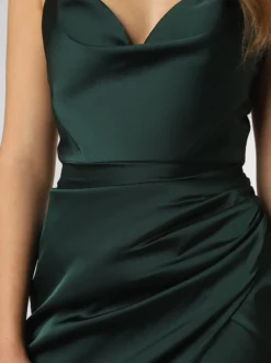 Laona Damen Abendkleid in tanne - Ärmel: ohne Arm