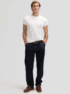 Lee Herren Chinohose - Pleated in rinsed