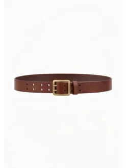 Lee Herren Gürtel - Double Pin in cognac