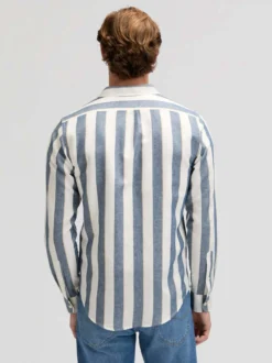 Lee Herren Leinenhemd - Lee in blau - Ausschnitt: Kent
