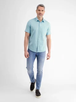LERROS Herren Kurzarmhemd in blau