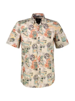 LERROS Herren Kurzarmhemd in beige