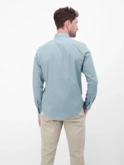 LERROS Herren Langarmhemd in blau