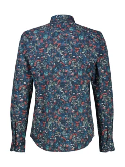 LERROS Herren Langarmhemd in blau