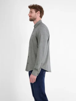 LERROS Herren Langarmhemd in blau