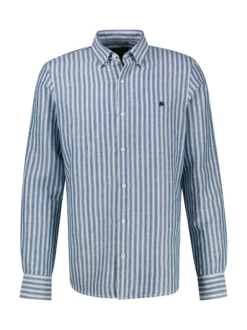 LERROS Herren Leinenhemd in blau