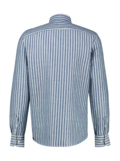 LERROS Herren Leinenhemd in blau
