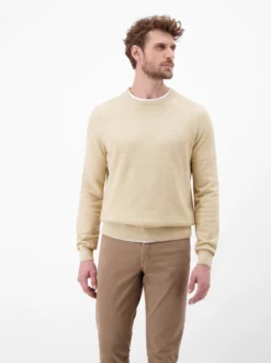 LERROS Herren Strickpullover in beige