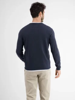 LERROS Herren Strickpullover in blau