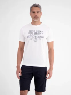 LERROS Herren T-Shirt in weiß