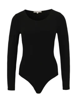 Les Lunes Damen Langarmbody in schwarz - Ärmel: langarm