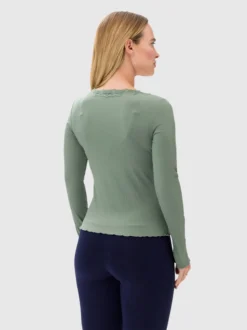 Les Lunes Damen Langarmshirt in lind - Ärmel: langarm