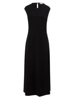 Les Lunes Damen Maxikleid in schwarz - Länge: lang