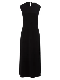 Les Lunes Damen Maxikleid in schwarz - Länge: lang
