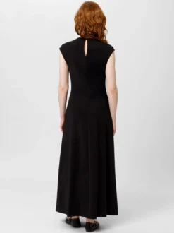 Les Lunes Damen Maxikleid in schwarz - Länge: lang