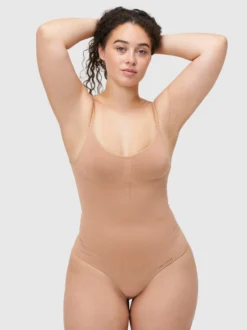 Les Lunes Damen Ärmelloser Body in braun