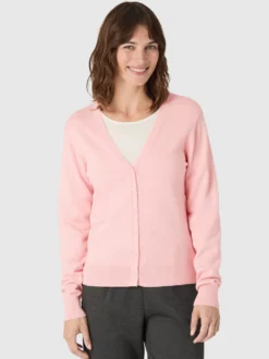 Les Lunes Damen Strickjacke in rosa - Ärmel: langarm