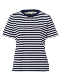 Les Lunes Damen T-Shirt in blau - Ausschnitt: Rundhals