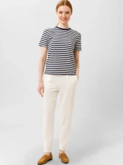 Les Lunes Damen T-Shirt in blau - Ausschnitt: Rundhals