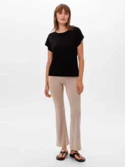 Les Lunes Damen T-Shirt in schwarz - Ärmel: ohne Arm